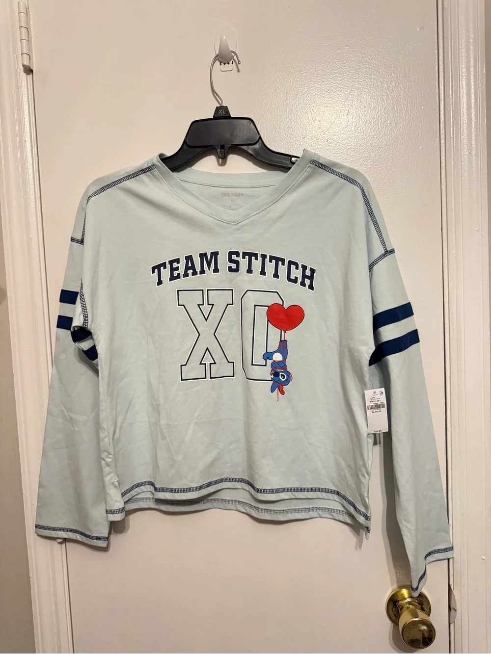 Old Navy Girls Disney© Stitch Long-Sleeve T-Shirt Size XL (14-16)